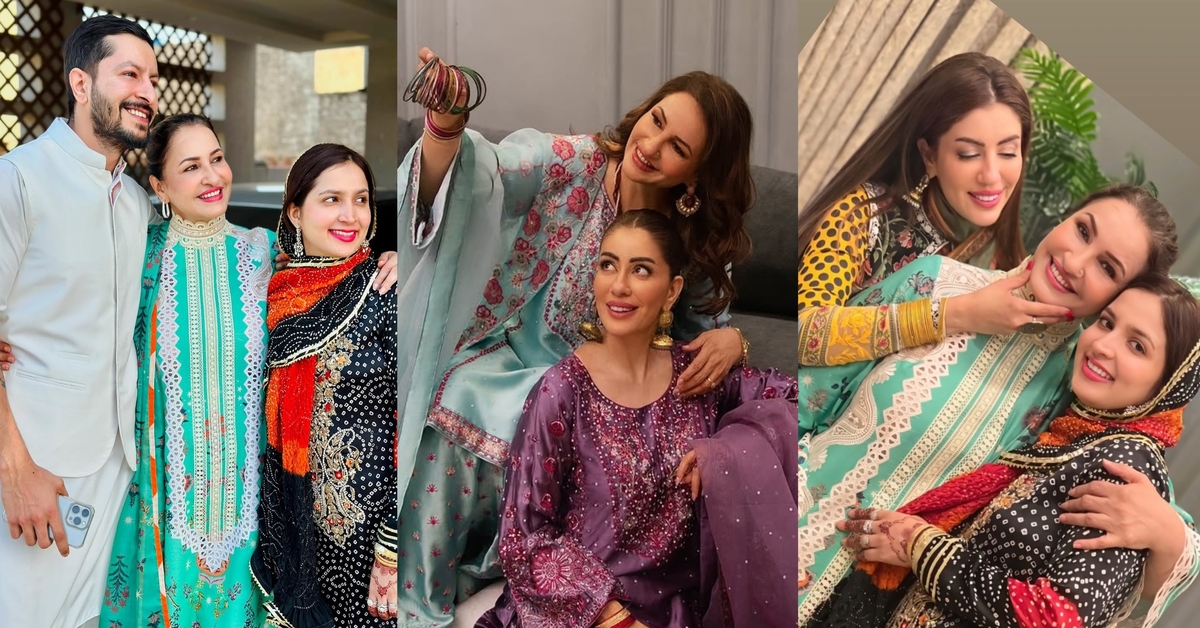Saba Faisal Beautiful Eid Pictures with Family