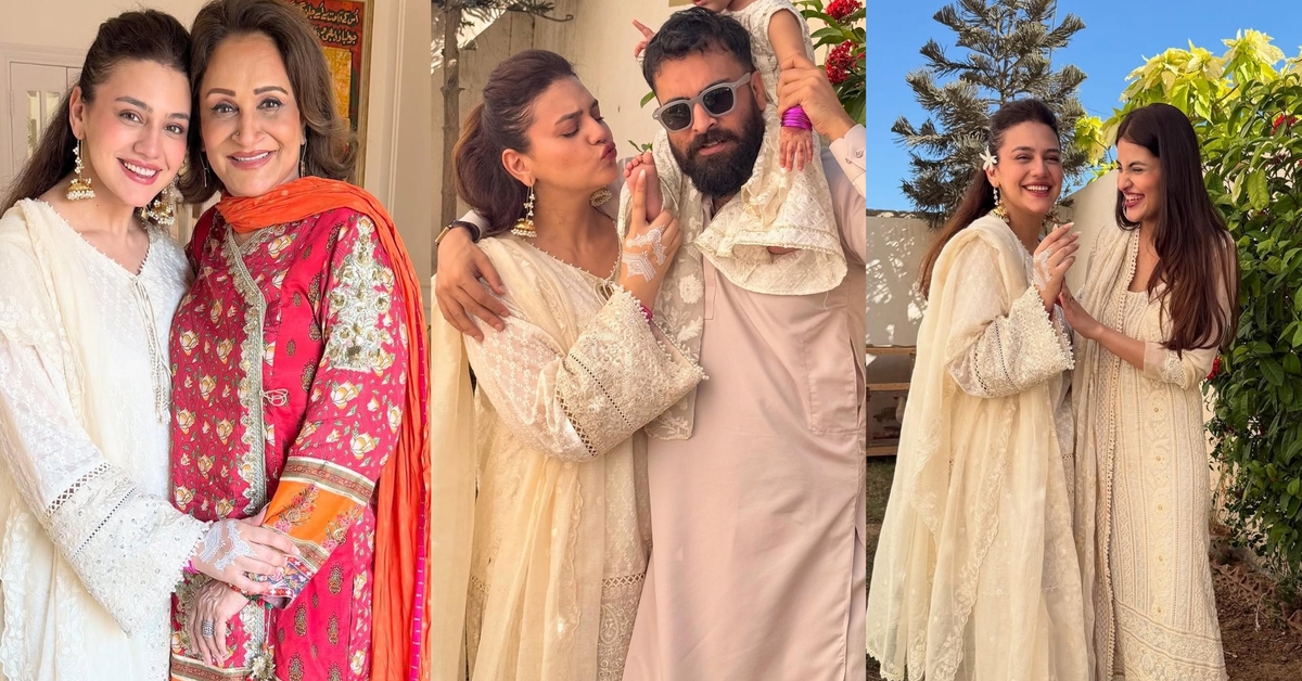 Zara Noor Abbas & Asad Siddiqui Eid Pictures with Family