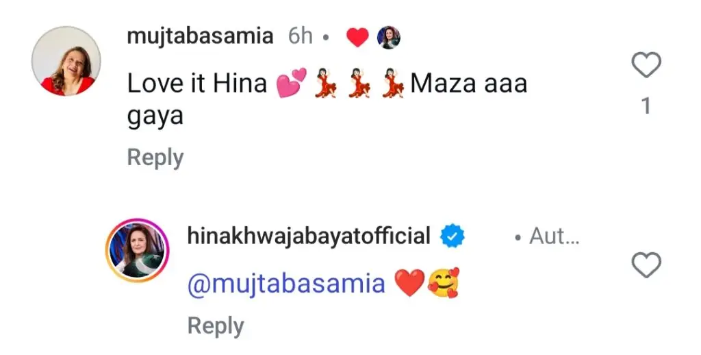 Hina Bait addressed the response to her dance video