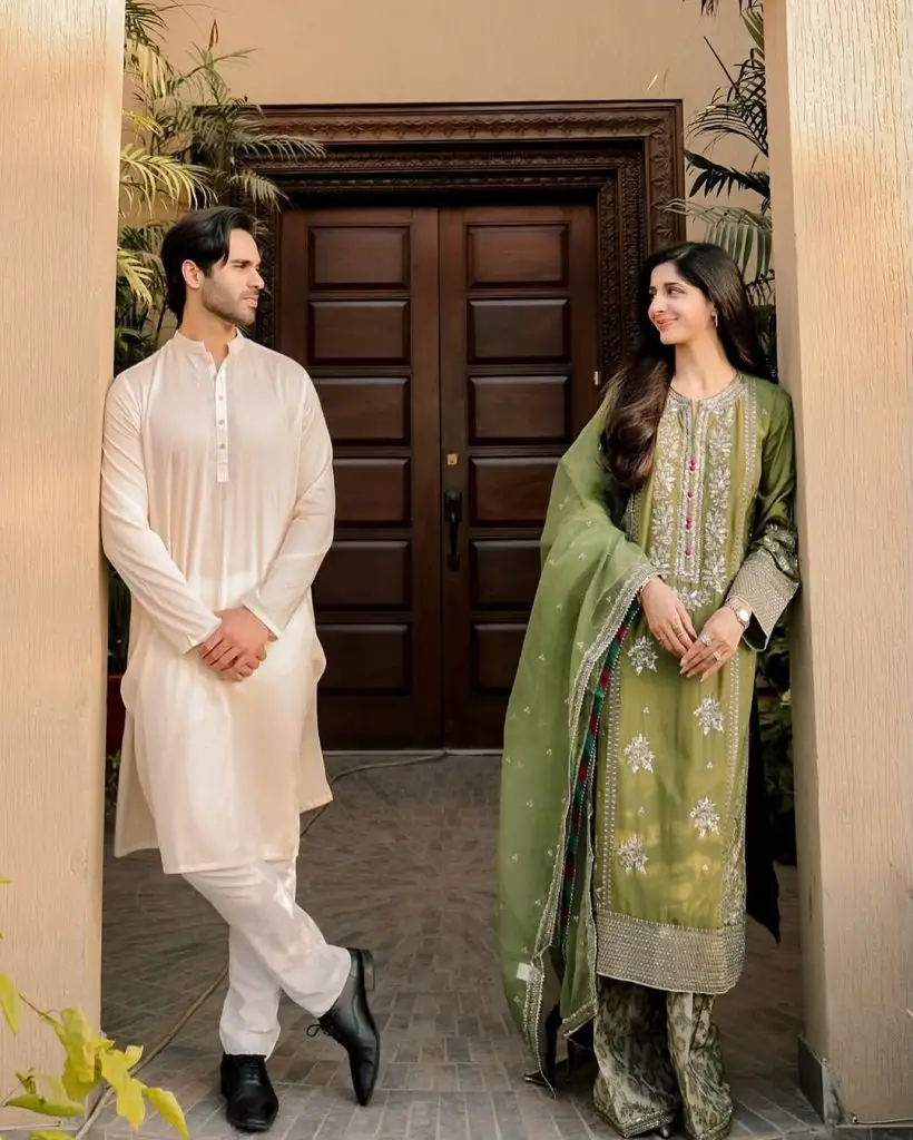 Moura Hawkin and Aamir Gilani Shine in Neelam's Eid Photoshoot