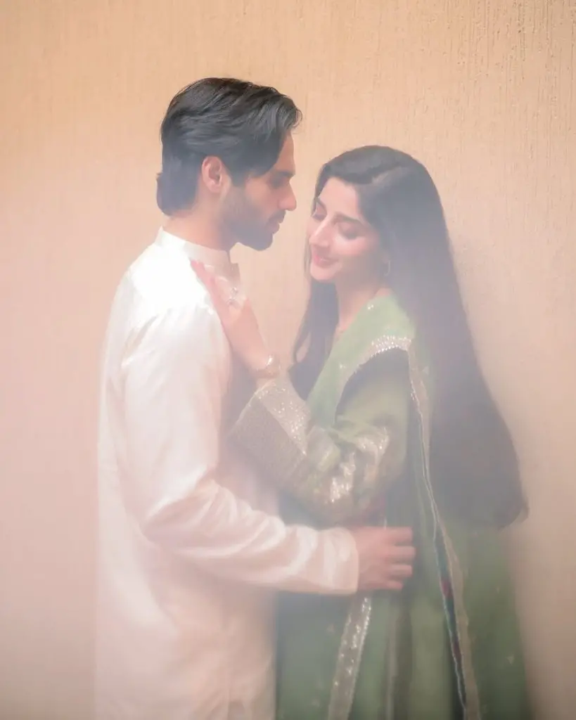 Moura Hawkin and Aamir Gilani Shine in Neelam's Eid Photoshoot