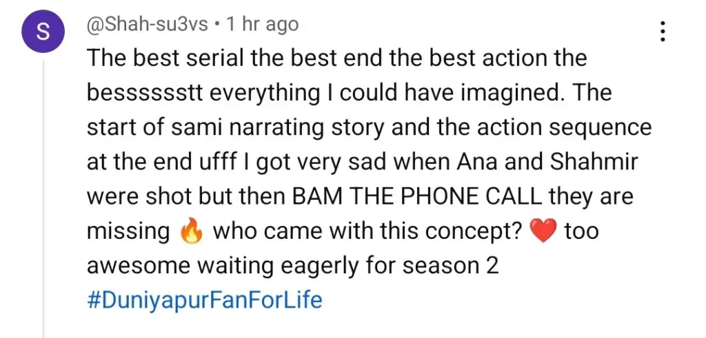 Duniyapur Last Episode Public Reaction