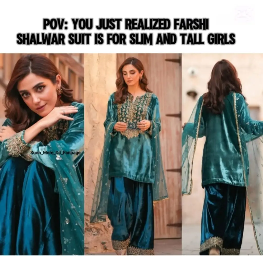 Pakistani Actresses Embrace the Farshi Shalwar Trend