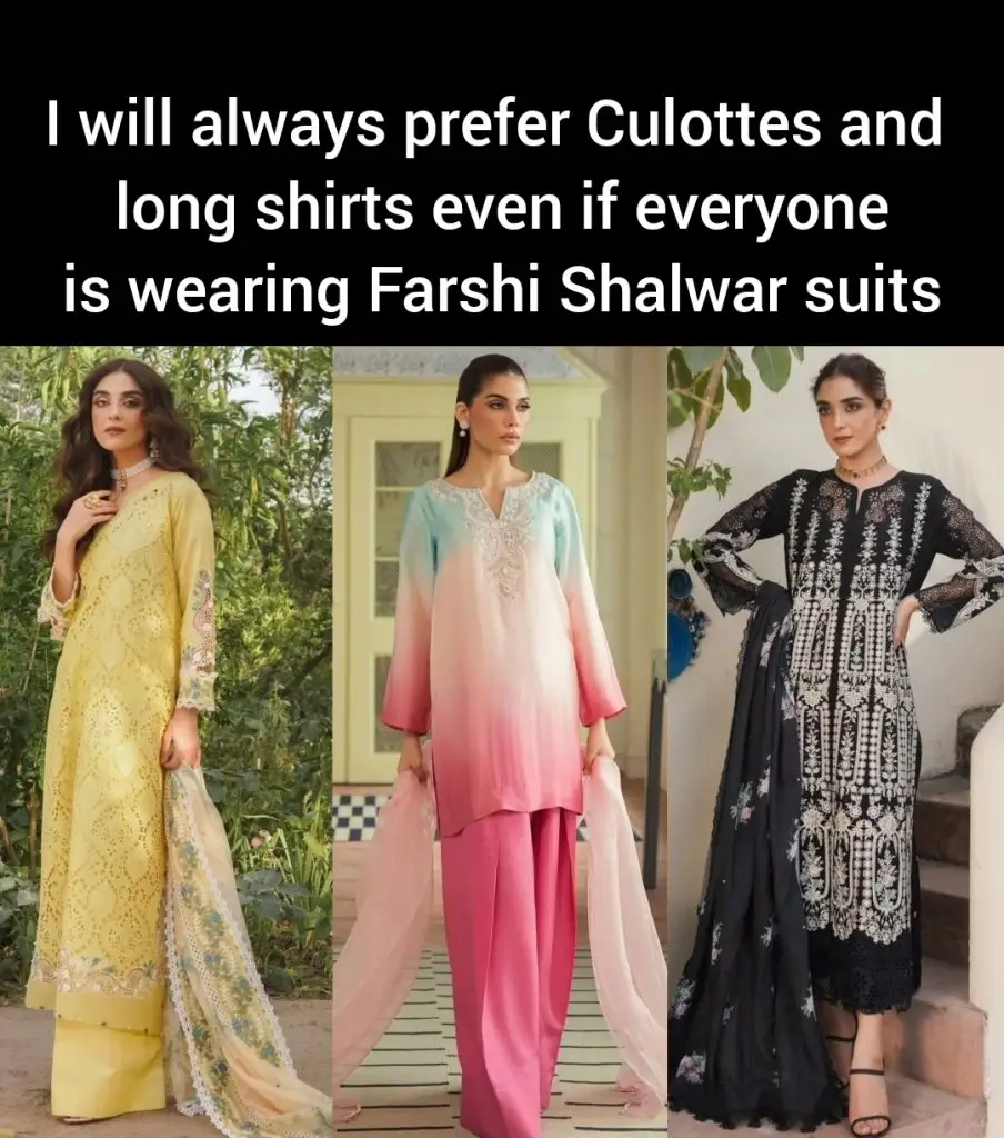 Pakistani Actresses Embrace the Farshi Shalwar Trend