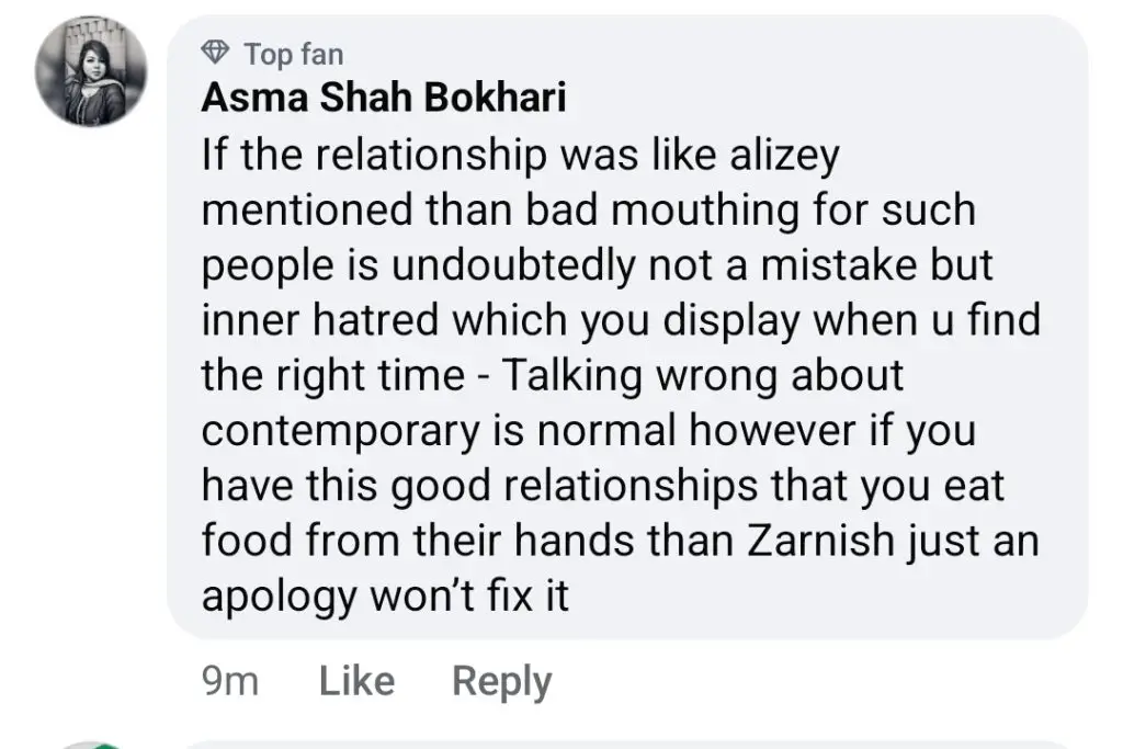 Alizeh Shah Publicly Snubs Zarnish Khan's Apology