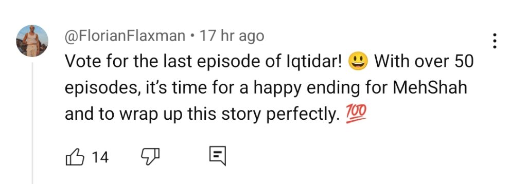 Fans Want Iqtidar to End Now