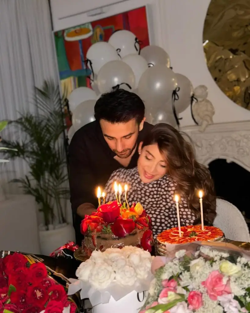 Saboor Aly Gets Birthday Surprise From Husband Ali Ansari