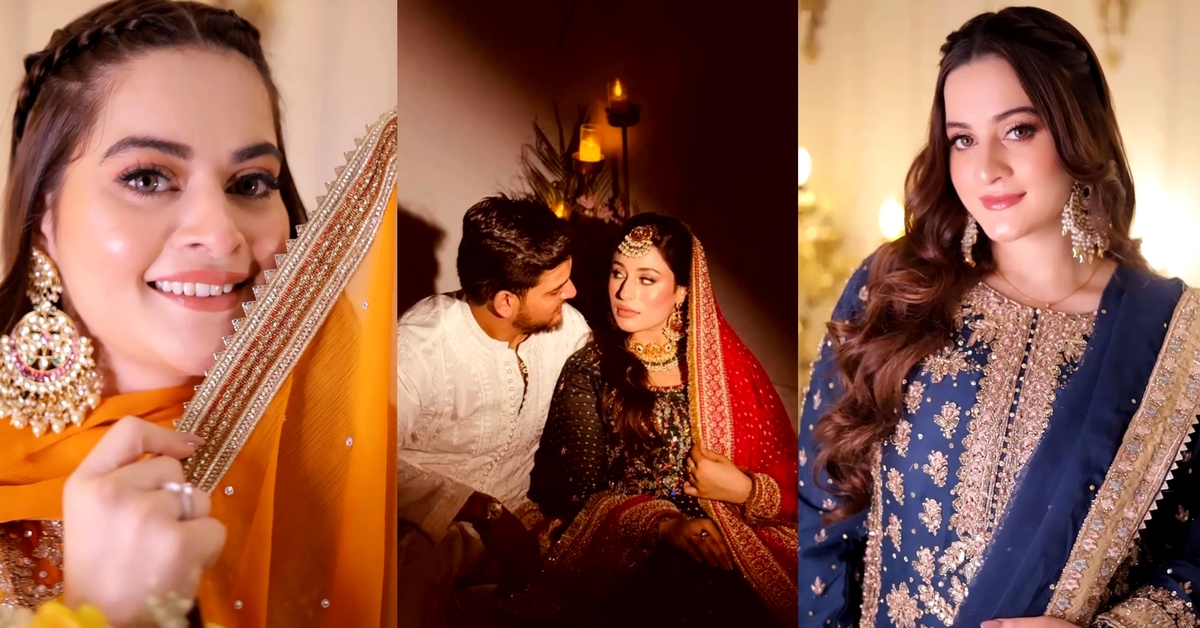 Aiman Khan and Minal Khan’s Gorgeous Looks at Their Brother’s Mayun