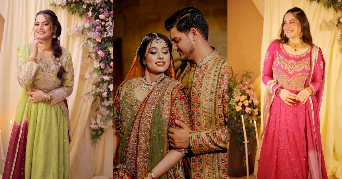 Aiman Khan & Minal Khan Looks from Brother’s Mehndi