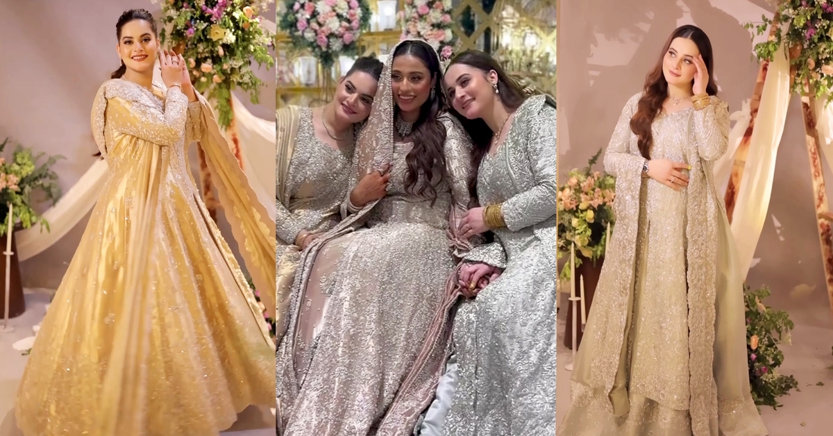 Aiman Khan & Minal Khan Looks from Brother’s Walima