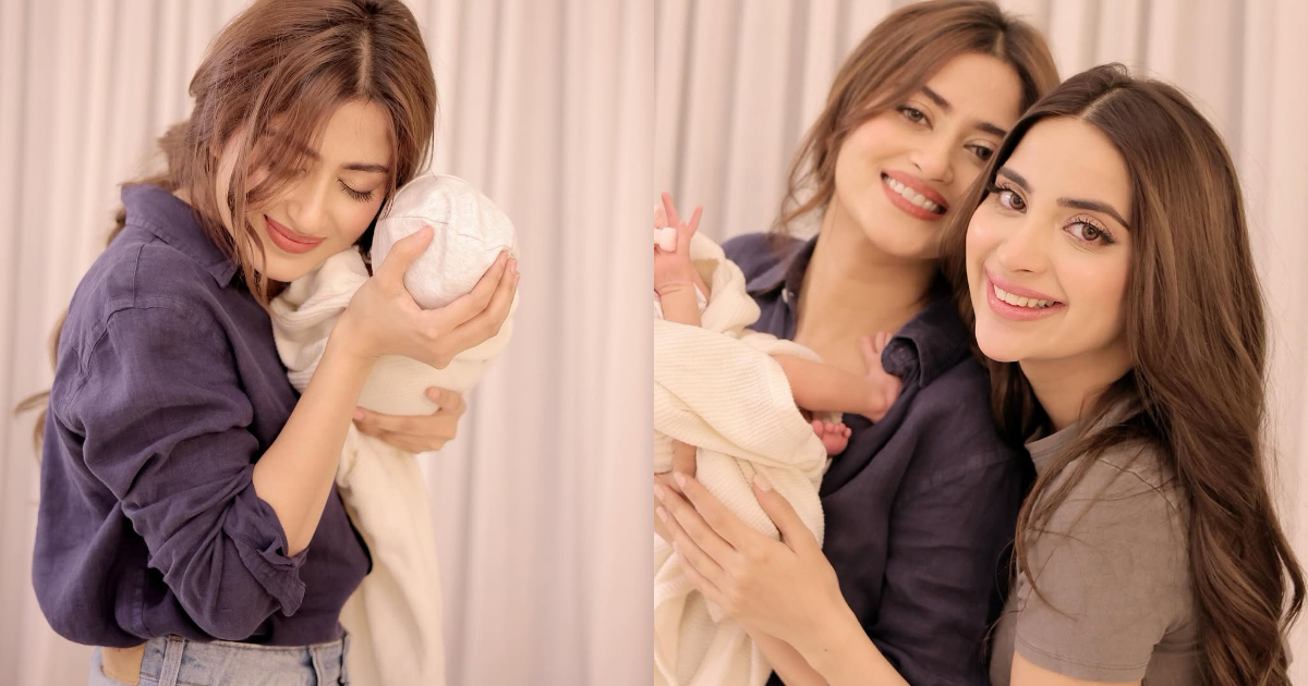 Sajal Aly Meets Baby Niece For The First Time