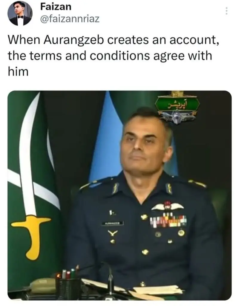 Air Marshall Aurangzaib Ahmed & Navy Vice Admiral Nawaz Meme Fixed on the Internet