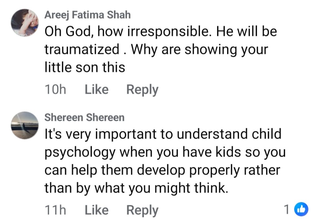 Faysal Quraishi’s Wife Under Criticism For Showing Son Behroopia