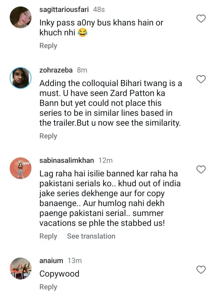 India Copies Zard Patton Ka Bunn