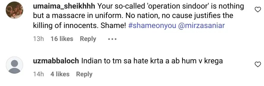 Pakistanis Slam Sania Mirza For Supporting War