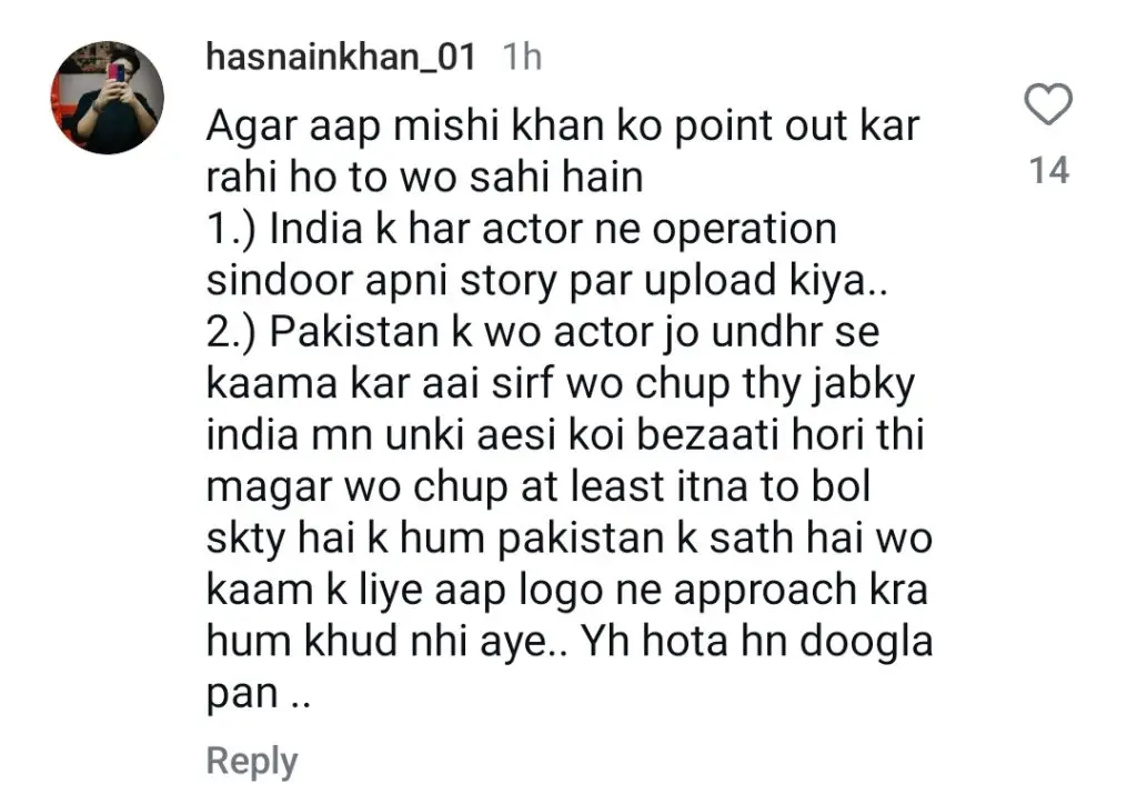Faiza Hasan Claps Back At People Questioning Celebrities Patriotism