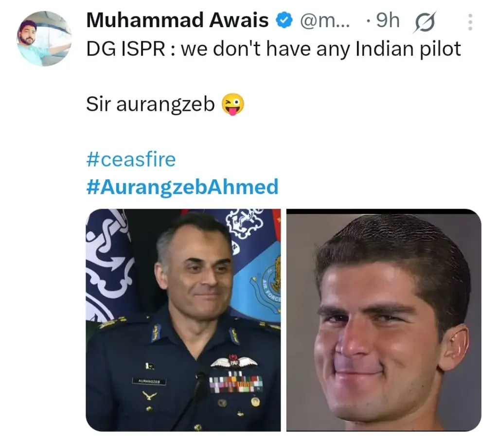 Air Marshall Aurangzaib Ahmed & Navy Vice Admiral Nawaz Meme Fixed on the Internet