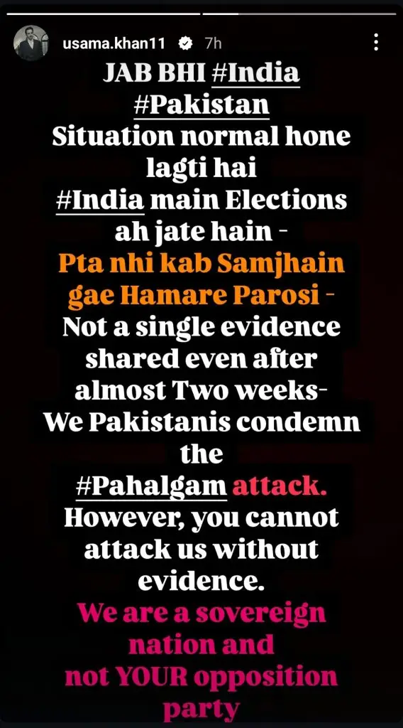 Pakistani Stars Take A Firm Stand Against India