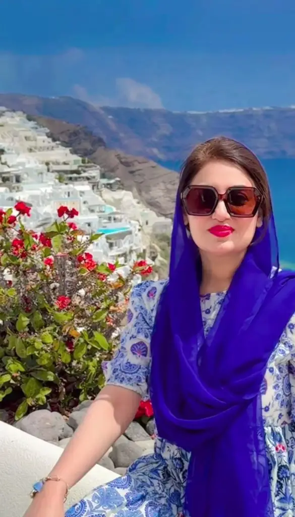 Farah Iqrar and Iqrar Ul Hassan in Santorini Island, Greece