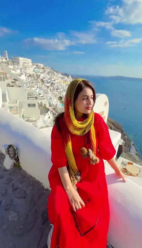 Farah Iqrar and Iqrar Ul Hassan in Santorini Island, Greece