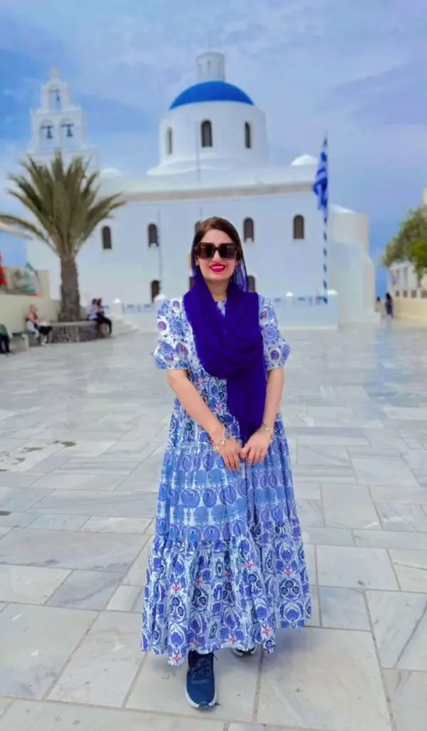 Farah Iqrar and Iqrar Ul Hassan in Santorini Island, Greece