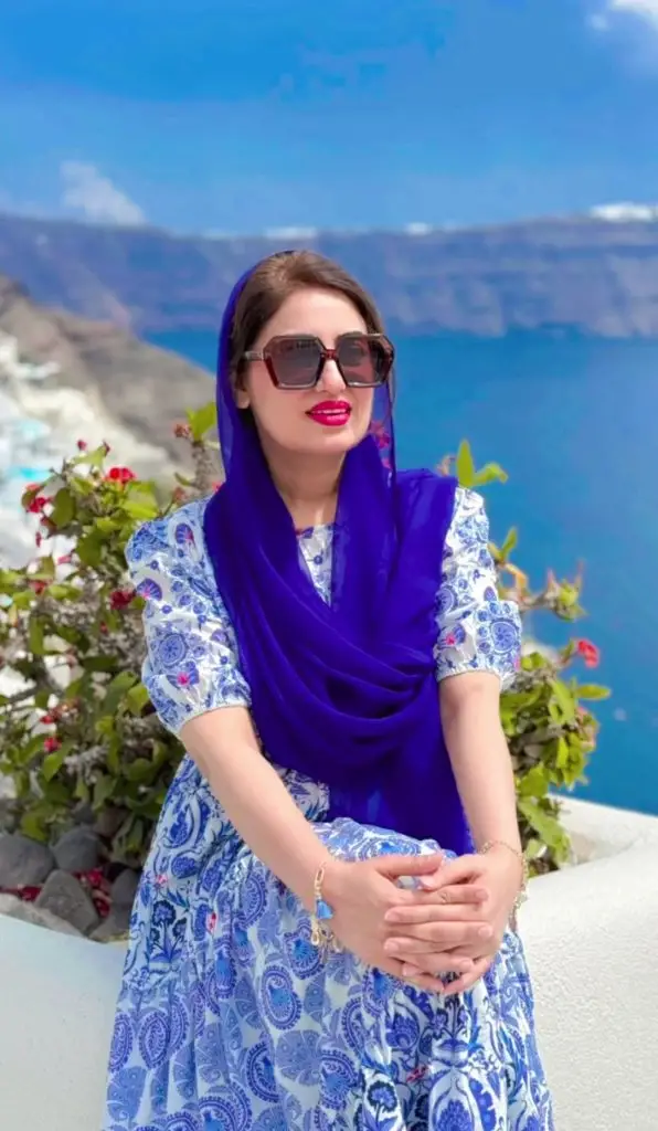 Farah Iqrar and Iqrar Ul Hassan in Santorini Island, Greece