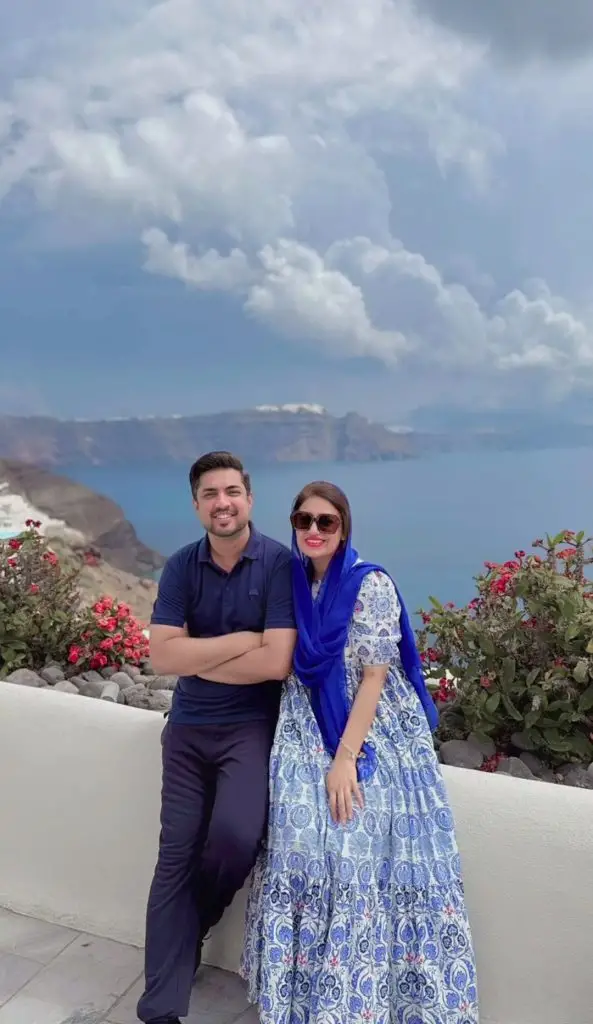 Farah Iqrar and Iqrar Ul Hassan in Santorini Island, Greece