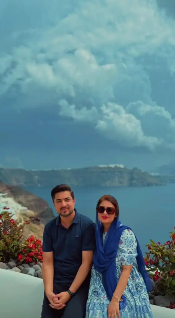Farah Iqrar and Iqrar Ul Hassan in Santorini Island, Greece