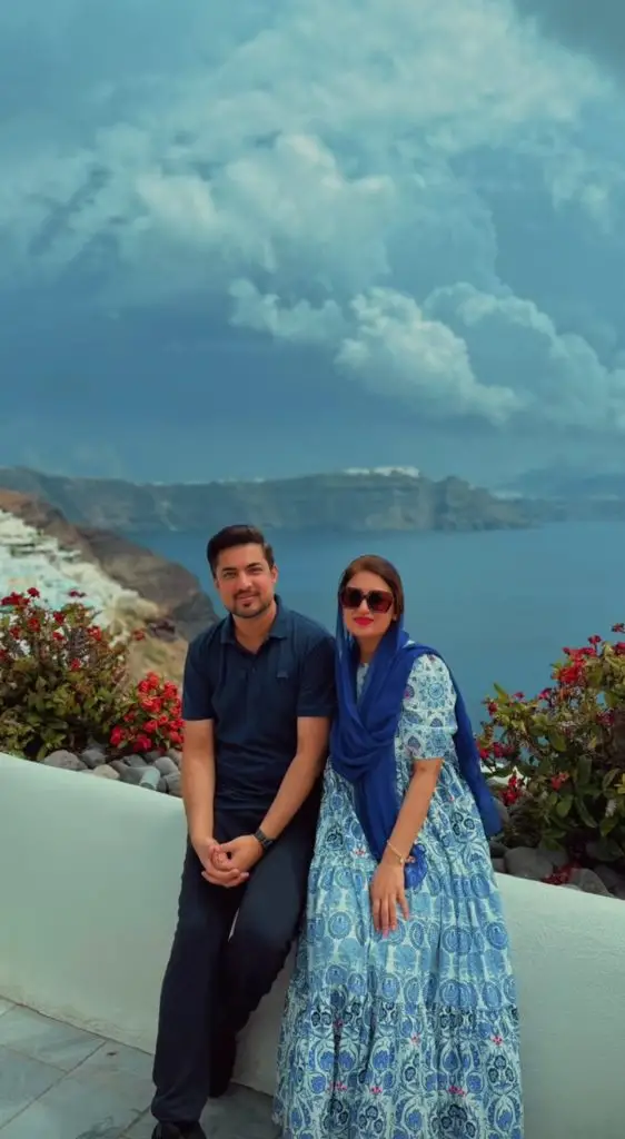 Farah Iqrar and Iqrar Ul Hassan in Santorini Island, Greece