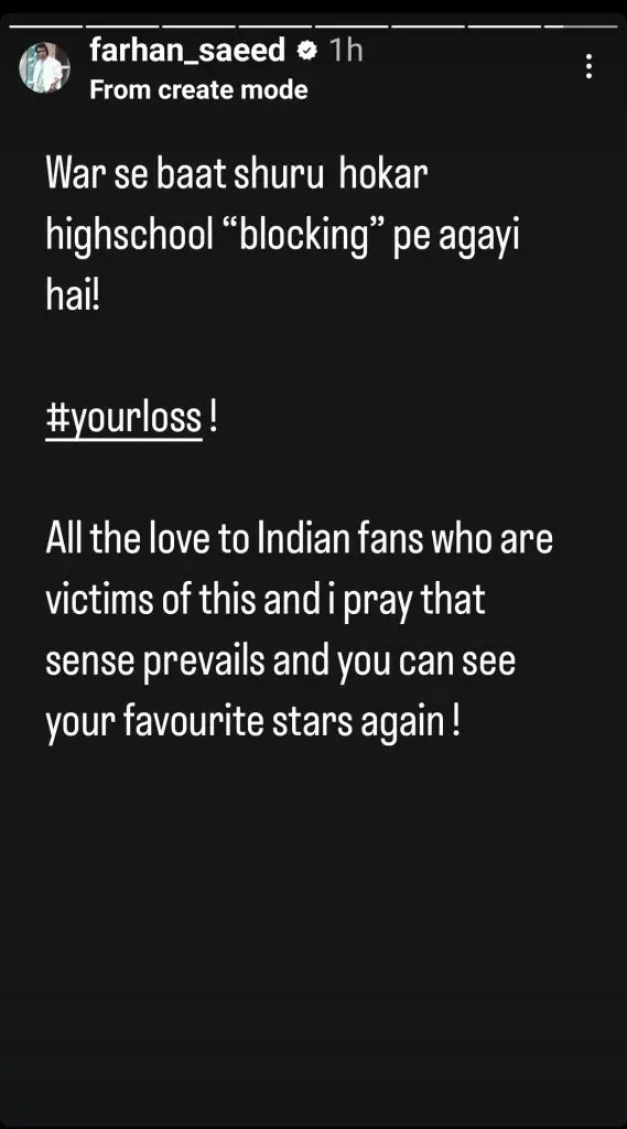Farhan Saeed’s Message for Indian Friends
