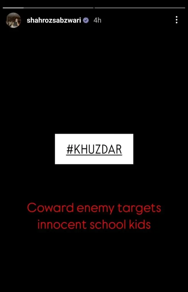 Pakistani Celebrities Condemn Tragic Khuzdar Attack
