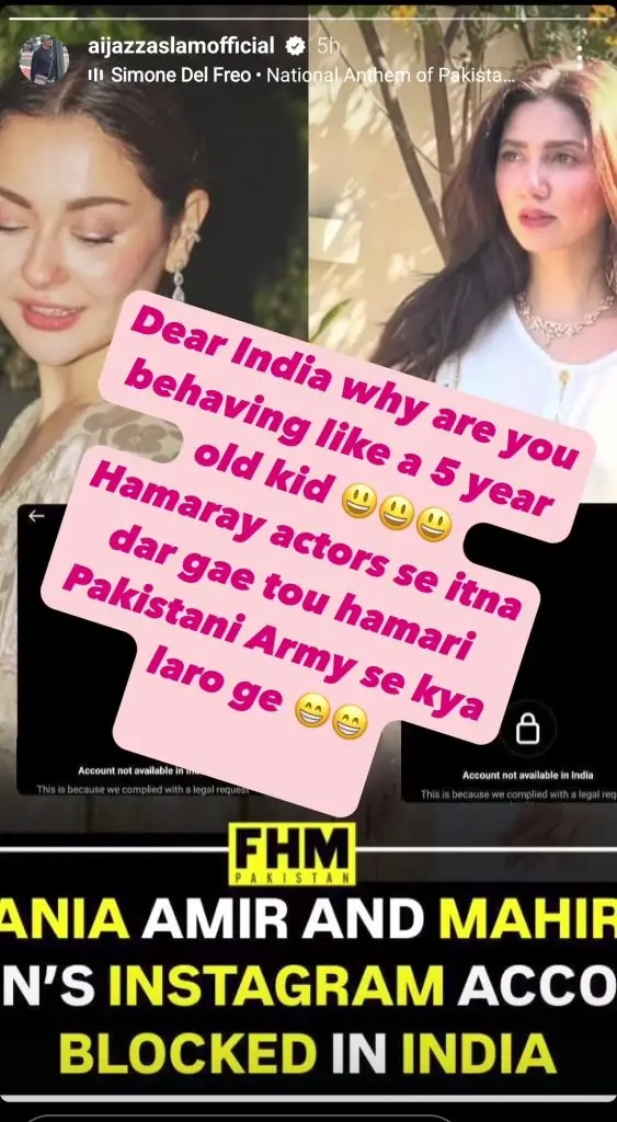 Pakistani Celebrities’ Interesting Reactions to India’s Ban