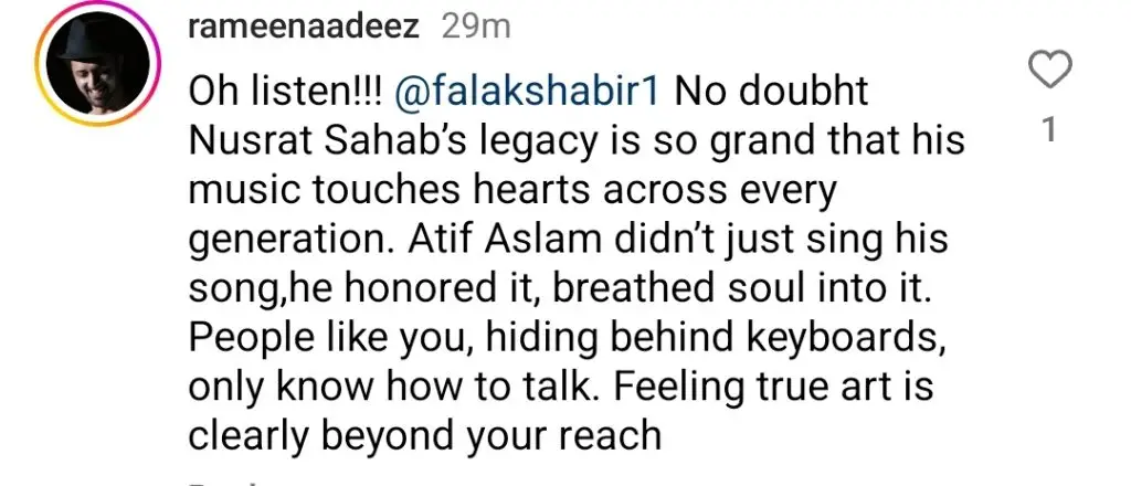 Falak Shabir Throws Shade At Atif Aslam