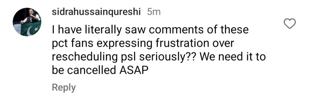Pakistanis Want Remaining PSL Matches To Be Cancelled