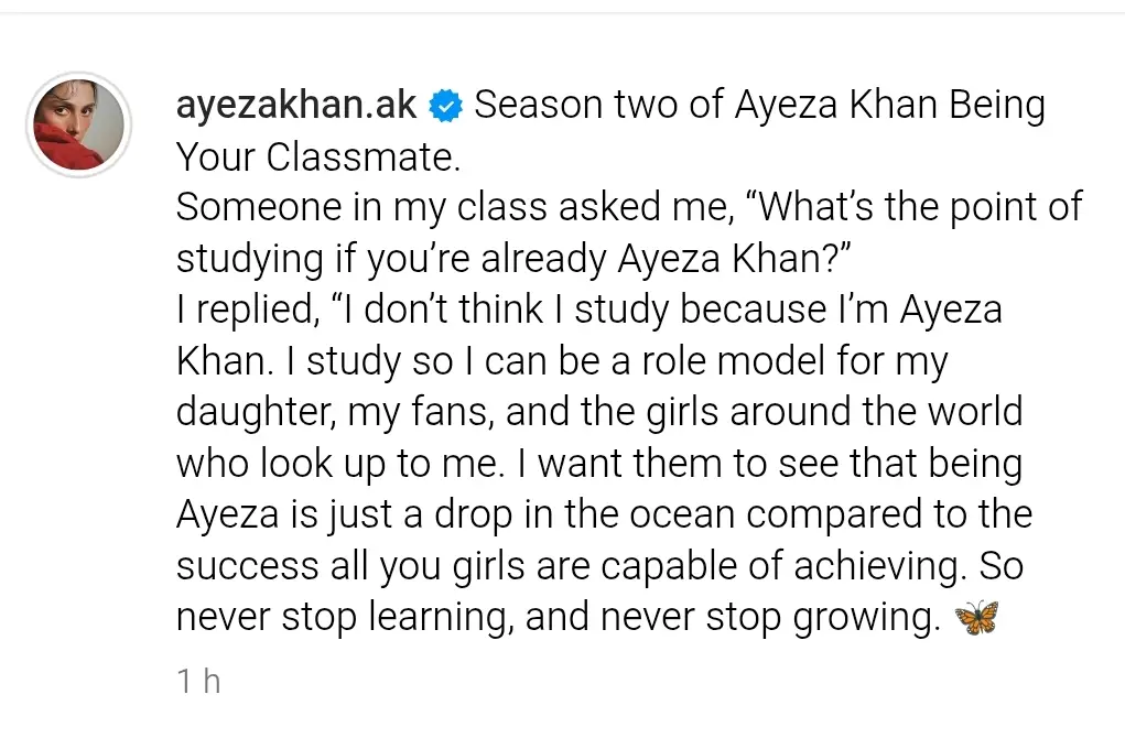 Ayeza Khan Criticized for Bragging About Acting School & Learning
