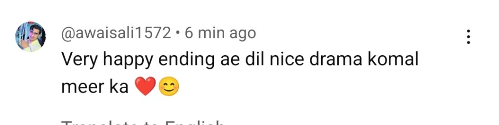 Ae Dil Last Episode Public Reaction