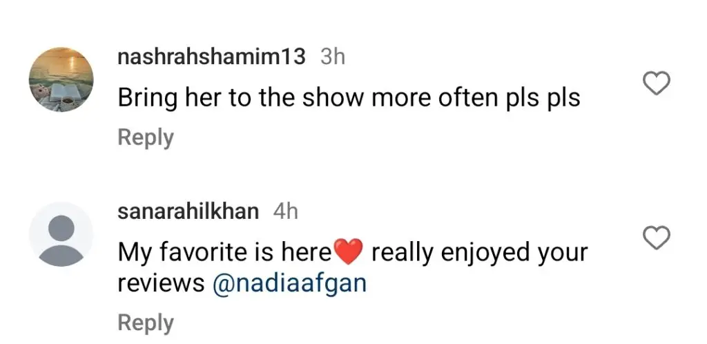 Nadia Afgan Mocks Dayan’s Overdramatic Sequences