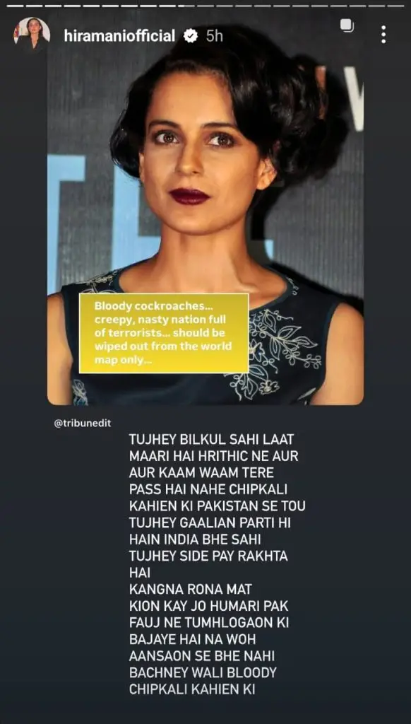 Hira Mani’s Savage Response To Kangana Ranaut