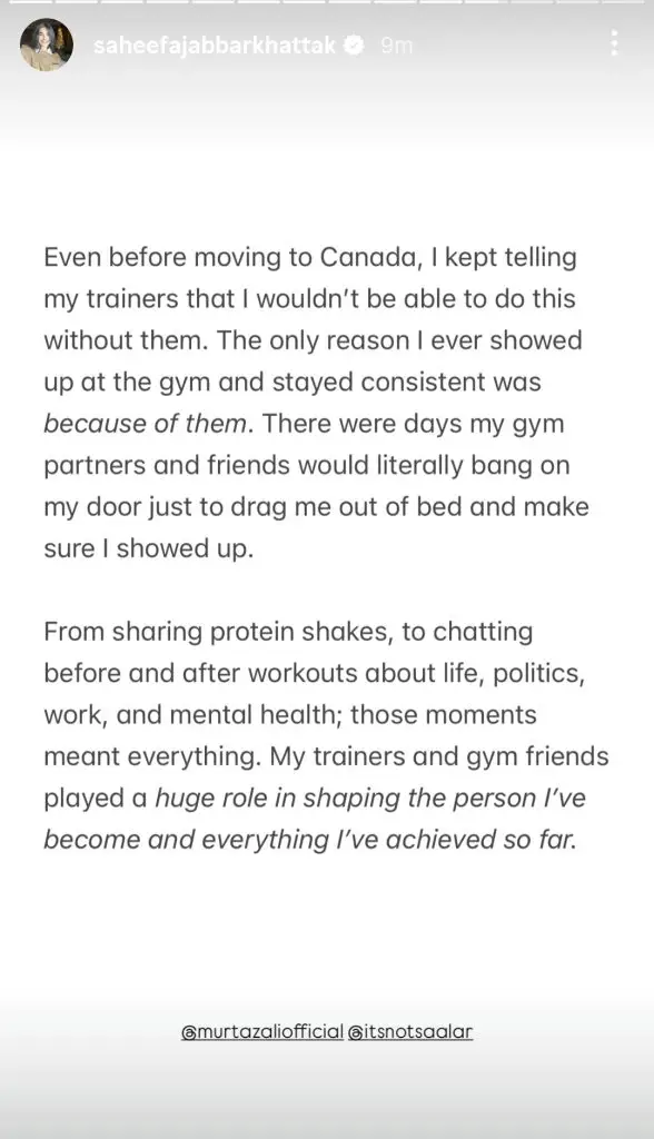 Saheefa Jabbar Khattak Shares Her Tough Fitness Journey