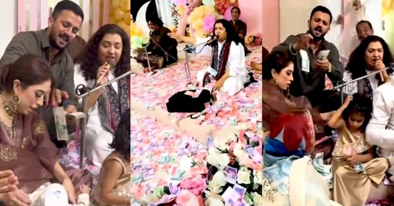 Rajab Butt’s Family Event Criticized for Lavish Cash Tossing