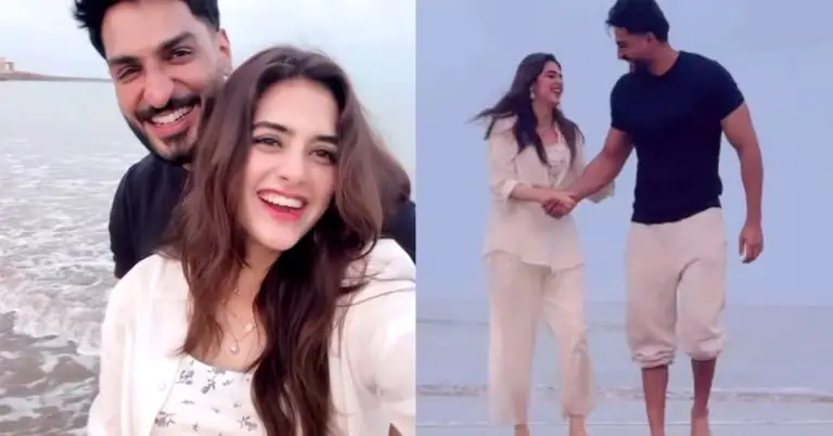 Omer Shahzad’s Adorable Moments with Wife from Beach