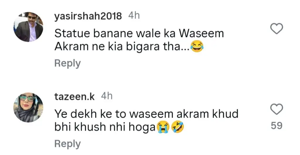 Waseem Akram’s Statue In Hyderabad Stadium Under Discussion