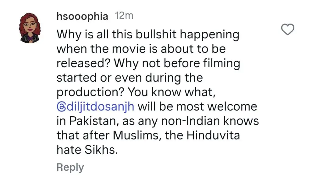 Diljit Dosanjh Threatened For Keeping Hania Aamir In Sardaar Ji 3