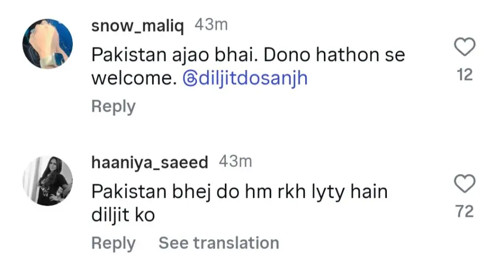 Diljit Dosanjh Threatened For Keeping Hania Aamir In Sardaar Ji 3