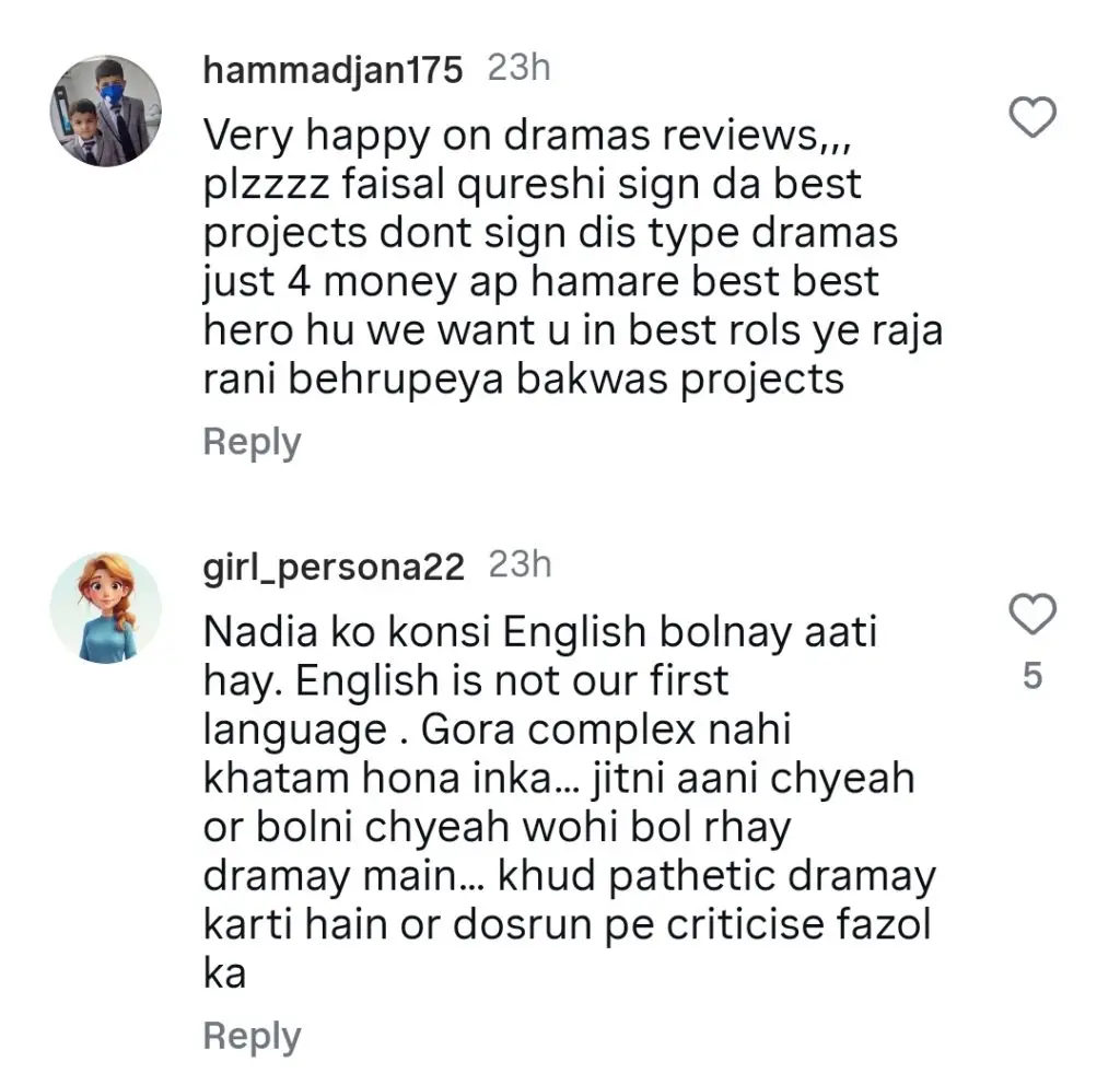 Faysal Quraishi Calls Out Nadia Afgan’s Criticism