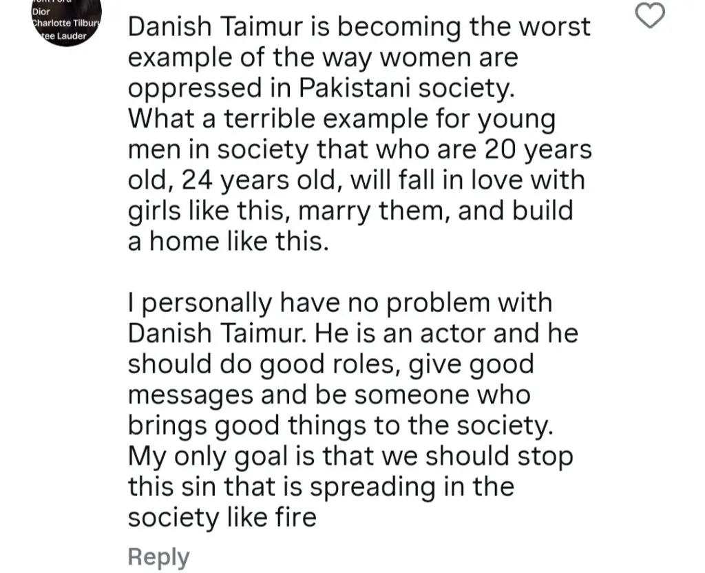 Alina Abbas Shah Calls Out Danish Taimoor