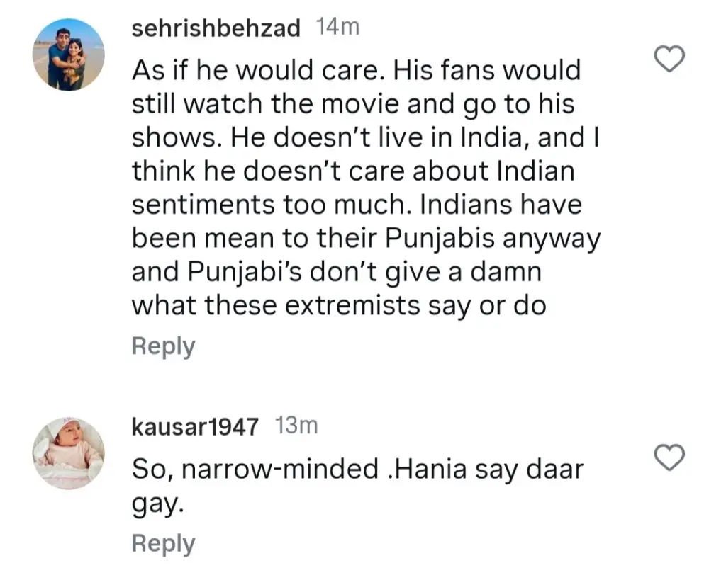 Diljit Dosanjh Threatened For Keeping Hania Aamir In Sardaar Ji 3