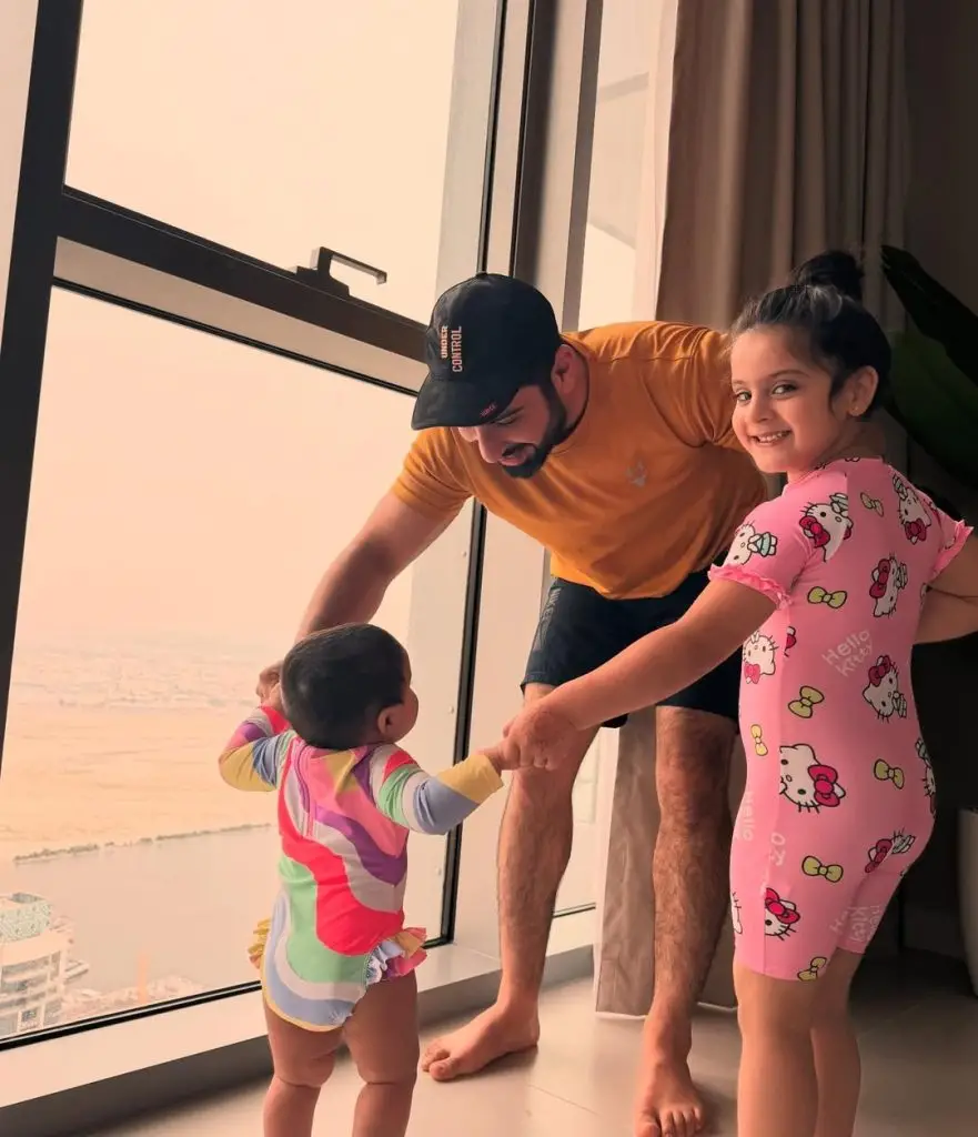 Aiman Khan, Amal & Miral, Wish Muneeb Butt on Father’s Day
