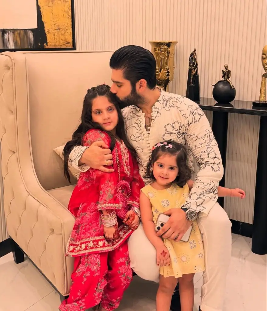Aiman Khan, Amal & Miral, Wish Muneeb Butt on Father’s Day