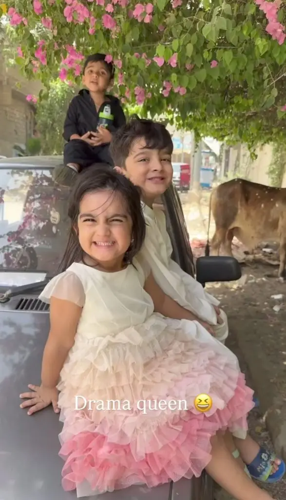 Aliza Sultan Spends Eid Ul Azha Day 1 with Her Kids